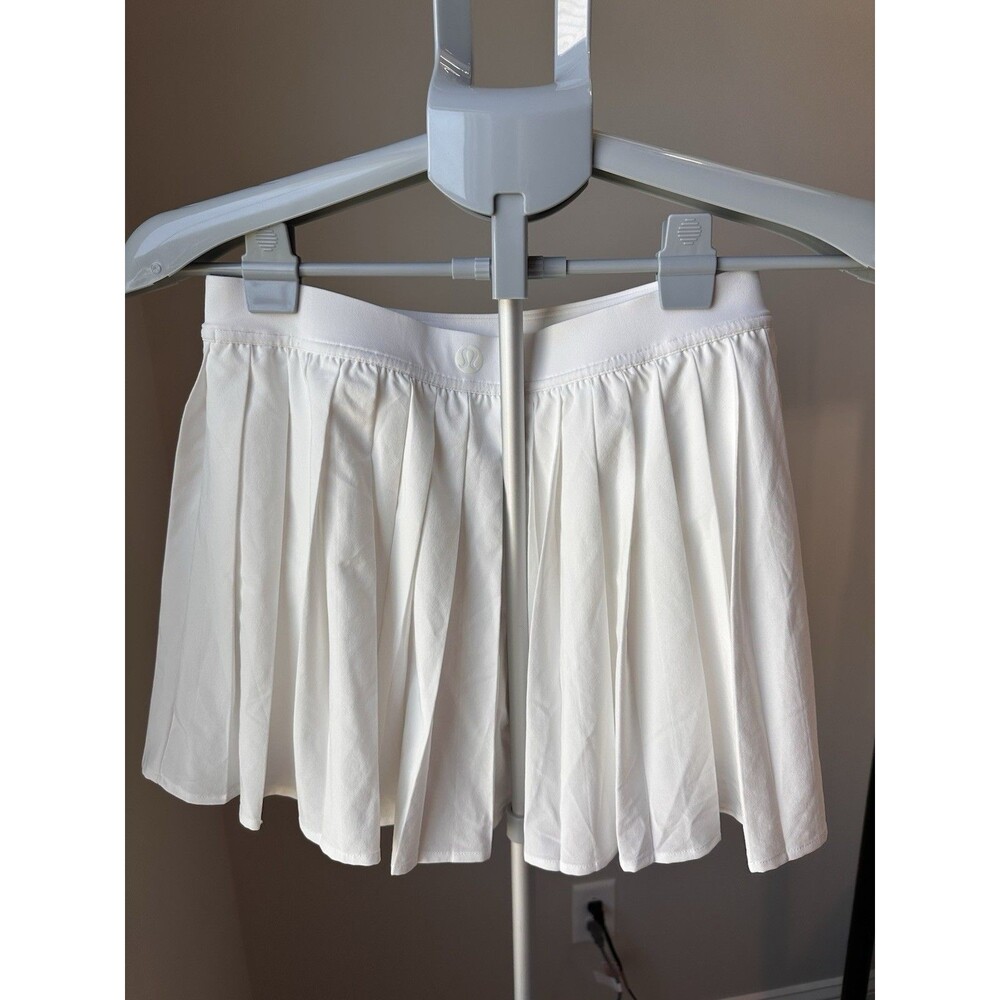 Lululemon High-Rise Pleated Tennis Skirt White Size 6 Skort Athletic Pickleball - Picture 3 of 6